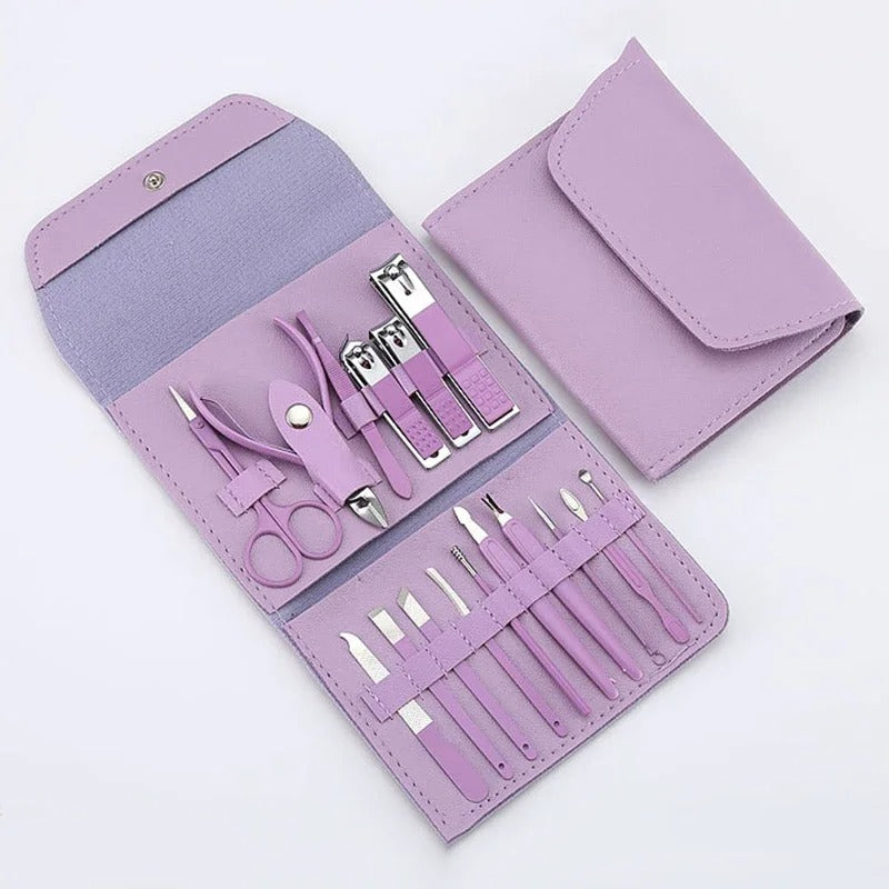 💅✨ 16pcs Professional Nail Clippers & Cuticle Nippers Set