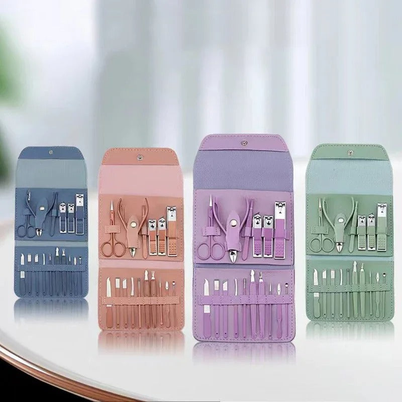 💅✨ 16pcs Professional Nail Clippers & Cuticle Nippers Set