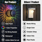 Solar Mandala Wall Light Outdoor 7-Color Changing Projection Lamp (1 PC)