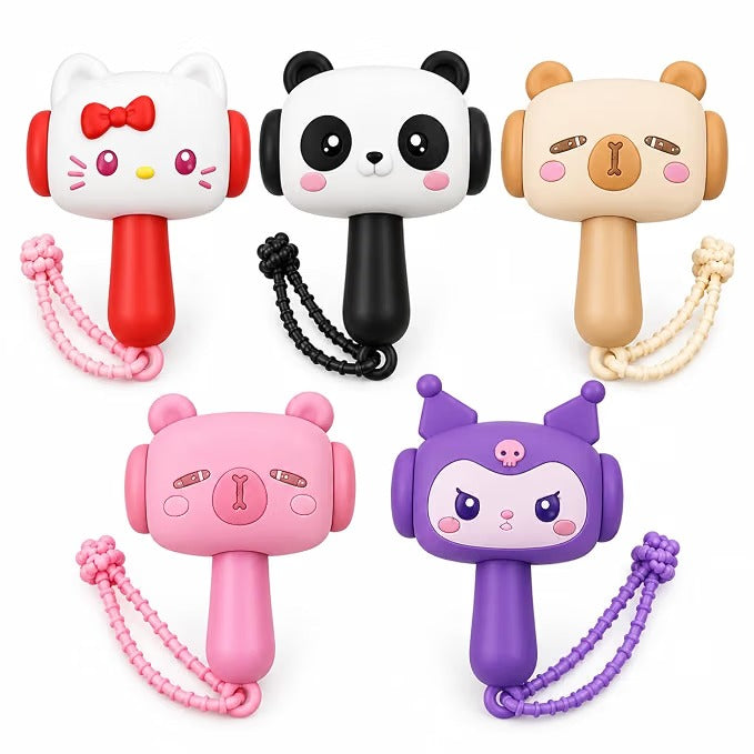 Cute Cartoon Hammer Choo Choo Keychain With Sound PACK 1(assorted color )