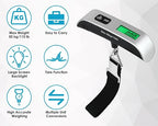 Portable Digital Luggage Scales for Travel with Backlit LCD