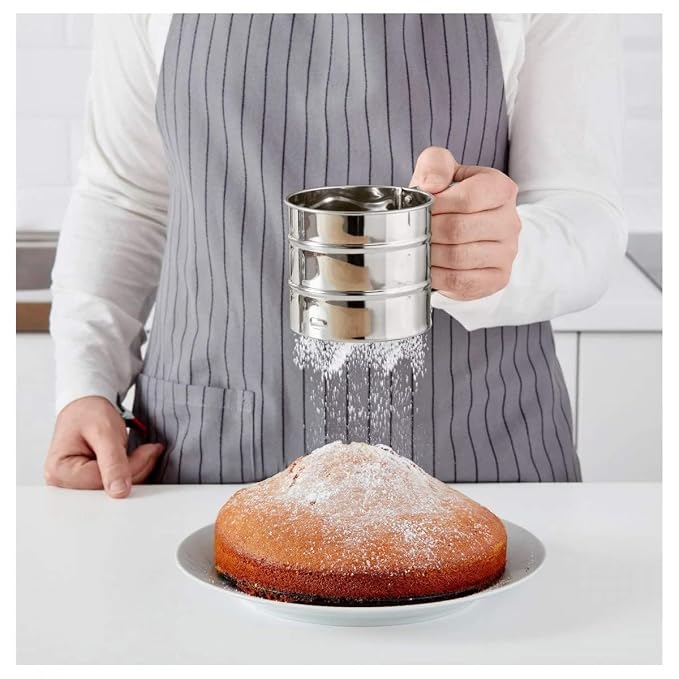 Manual Flour Sifter with Measuring Scale Mark for Flour Icing Sugar