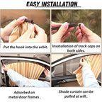 UV Protection Privacy Curtain Sliding Car Window Cover Set of 4