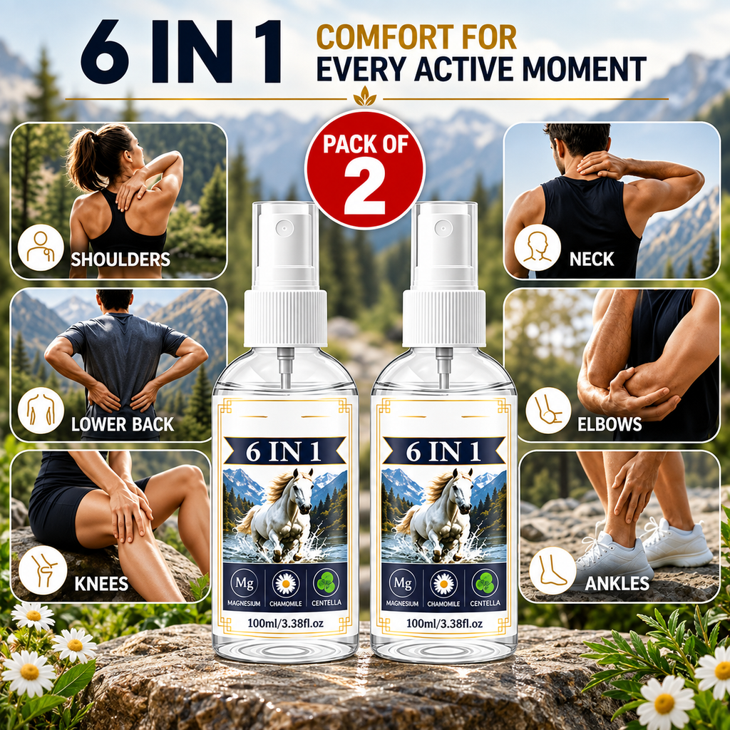 6-In-1 Magnesium Horse Oil Joint Skin Spray 100 Each Pack Of 2