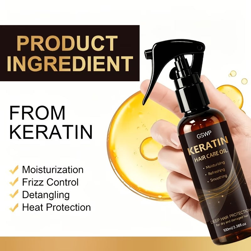 Keratin Hair Care Oil Spray 100ML Each Pack Of 2