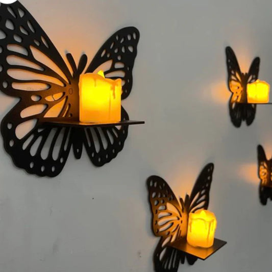 Set of 3 Wooden decorative butterflies