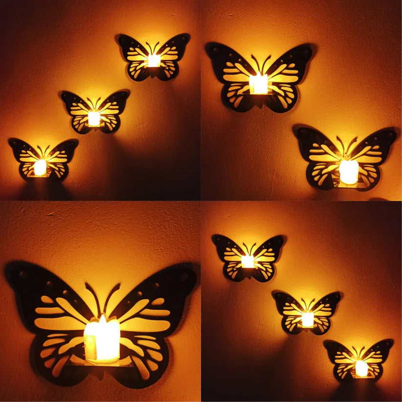 Set of 3 Wooden decorative butterflies