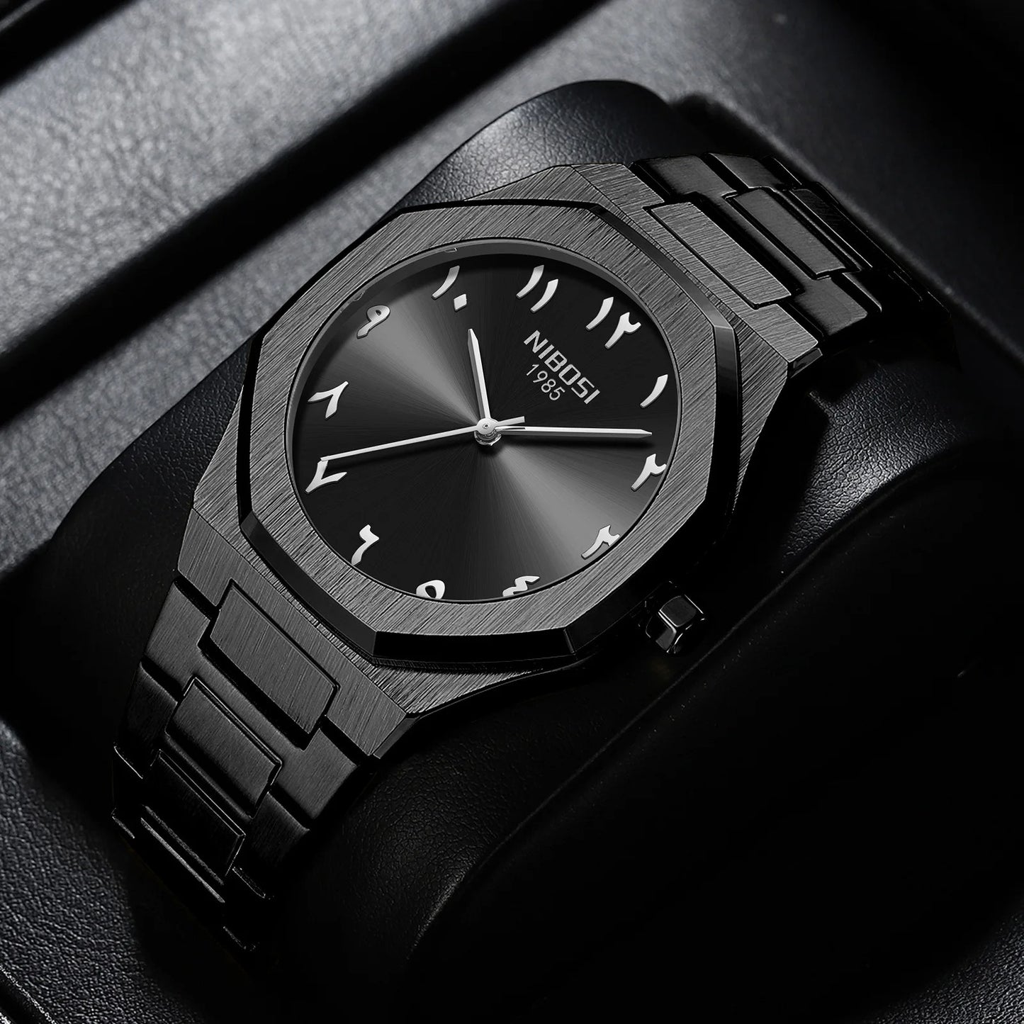 High-Grade Alloy Arabic Dial Men's Waterproof Watch – Stylish, Durable & Elegant