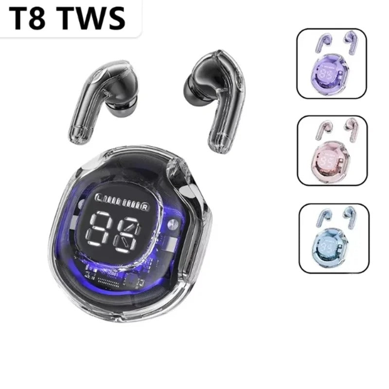 Wireless Bluetooth Headset Transparent ENC Headphones
