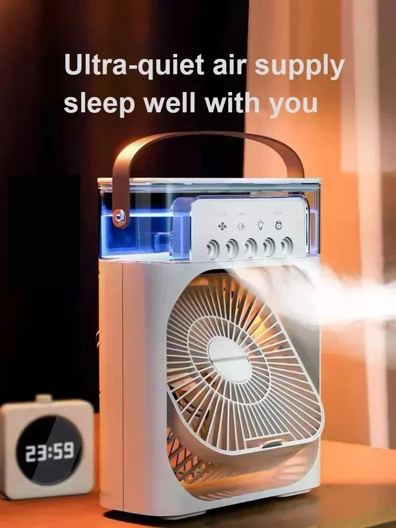 ❄️💨 3-in-1 Portable Air Cooler – Fan | Humidifier | LED Night Light
