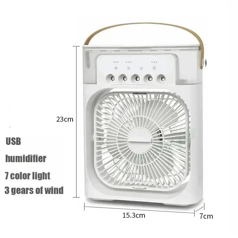 ❄️💨 3-in-1 Portable Air Cooler – Fan | Humidifier | LED Night Light