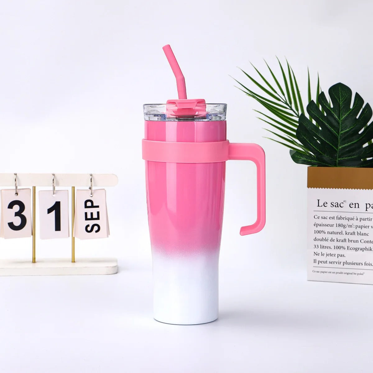 Aesthetic insulated cup, portable water cup for work and school