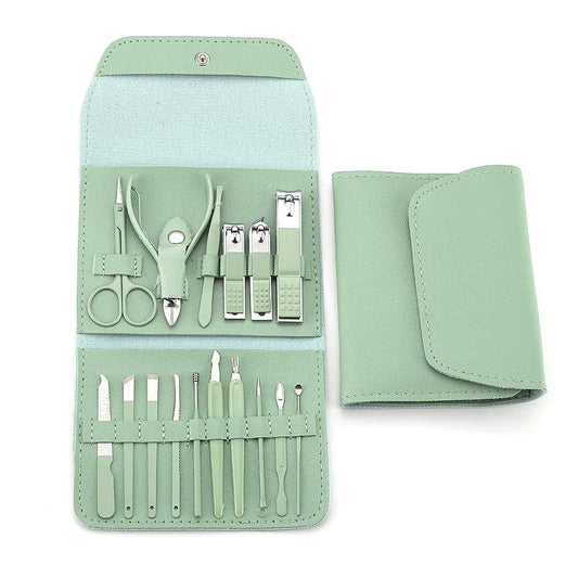 💅✨ 16pcs Professional Nail Clippers & Cuticle Nippers Set